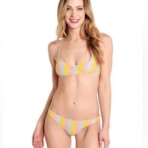 Striped Multicolor Bikini Set